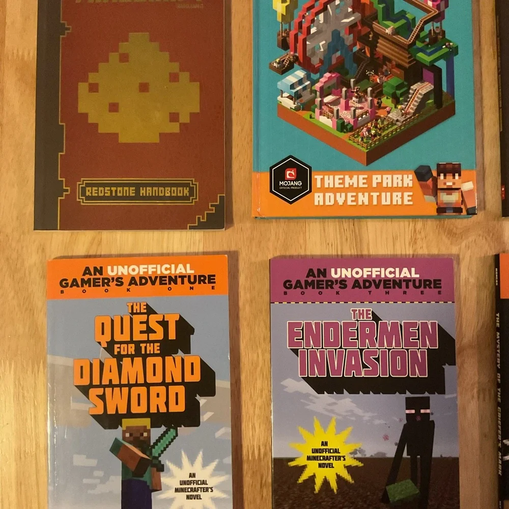 Minecraft Video Game Book Collection Lot of 6